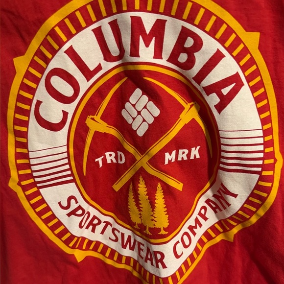 💥Columbia Men's Vibrant Red Short Sleeve Tee - Picture 5 of 7